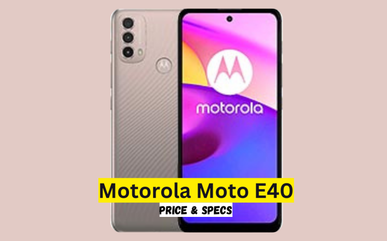 Motorola Moto E40 Price in Pakistan & Specification